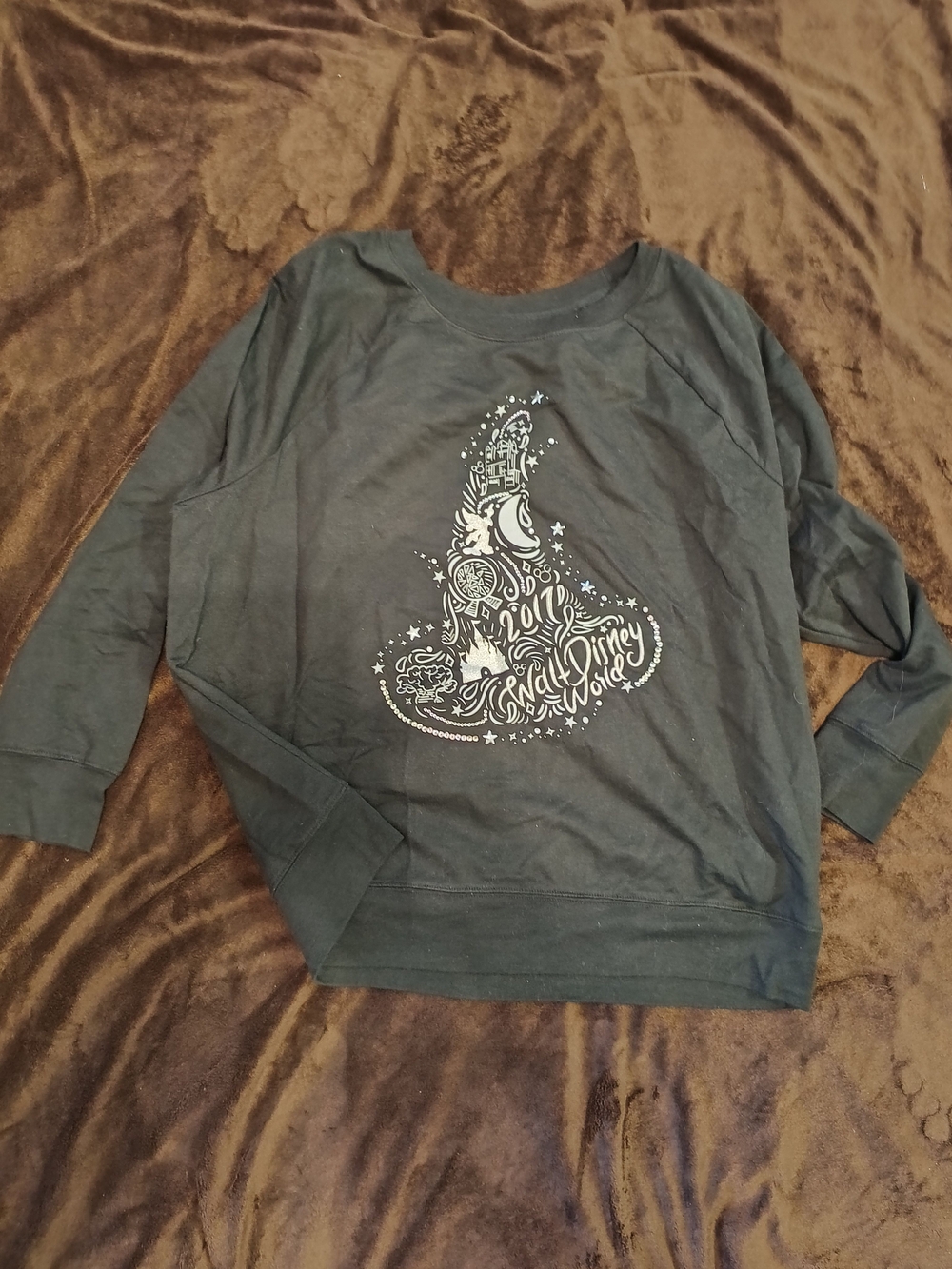 Disney Parks Studios Black Pullover with White Sourcerers Hat Logo 2017